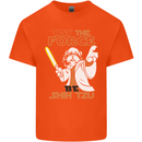 May the Force Be Shih Tzu Funny Dog Kids T-Shirt Childrens Orange