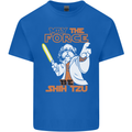 May the Force Be Shih Tzu Funny Dog Kids T-Shirt Childrens Royal Blue