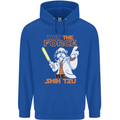May the Force Be Shih Tzu Funny Dog Mens 80% Cotton Hoodie Royal Blue