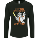 May the Force Be Shih Tzu Funny Dog Mens Long Sleeve T-Shirt Black
