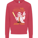 May the Force Be Shih Tzu Funny Dog Mens Sweatshirt Jumper Heliconia