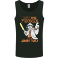 May the Force Be Shih Tzu Funny Dog Mens Vest Tank Top Black