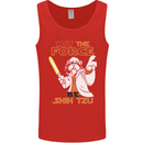 May the Force Be Shih Tzu Funny Dog Mens Vest Tank Top Red