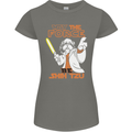 May the Force Be Shih Tzu Funny Dog Womens Petite Cut T-Shirt Charcoal