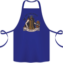 May the Norse Be With You Funny Viking Cotton Apron 100% Organic Royal Blue