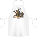 May the Norse Be With You Funny Viking Cotton Apron 100% Organic White
