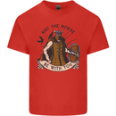 May the Norse Be With You Funny Viking Kids T-Shirt Childrens Red