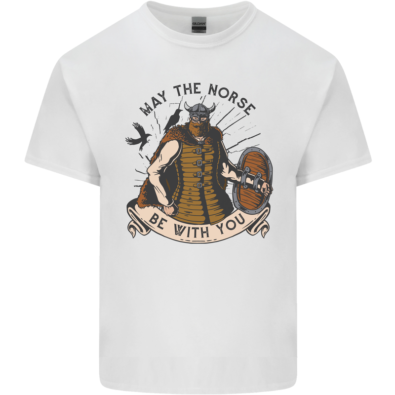 May the Norse Be With You Funny Viking Kids T-Shirt Childrens White