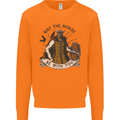 May the Norse Be With You Funny Viking Mens Sweatshirt Jumper Orange