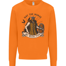May the Norse Be With You Funny Viking Mens Sweatshirt Jumper Orange