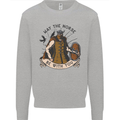 May the Norse Be With You Funny Viking Mens Sweatshirt Jumper Sports Grey