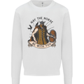 May the Norse Be With You Funny Viking Mens Sweatshirt Jumper White