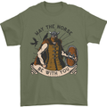 May the Norse Be With You Funny Viking Mens T-Shirt 100% Cotton Military Green