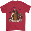 May the Norse Be With You Funny Viking Mens T-Shirt 100% Cotton Red