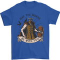 May the Norse Be With You Funny Viking Mens T-Shirt 100% Cotton Royal Blue