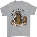 May the Norse Be With You Funny Viking Mens T-Shirt 100% Cotton Sports Grey