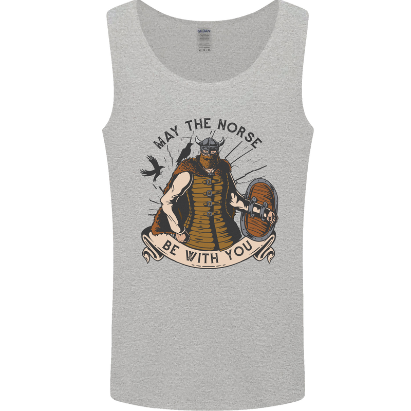 May the Norse Be With You Funny Viking Mens Vest Tank Top Sports Grey