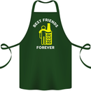 Me and Beer Best Friends Forever Funny Cotton Apron 100% Organic Forest Green