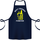 Me and Beer Best Friends Forever Funny Cotton Apron 100% Organic Navy Blue