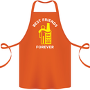 Me and Beer Best Friends Forever Funny Cotton Apron 100% Organic Orange