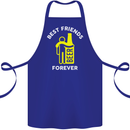 Me and Beer Best Friends Forever Funny Cotton Apron 100% Organic Royal Blue