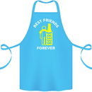 Me and Beer Best Friends Forever Funny Cotton Apron 100% Organic Turquoise