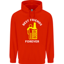 Me and Beer Best Friends Forever Funny Mens 80% Cotton Hoodie Bright Red