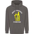 Me and Beer Best Friends Forever Funny Mens 80% Cotton Hoodie Charcoal