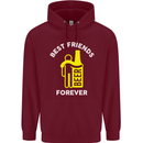 Me and Beer Best Friends Forever Funny Mens 80% Cotton Hoodie Maroon