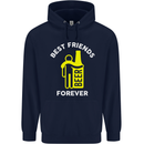 Me and Beer Best Friends Forever Funny Mens 80% Cotton Hoodie Navy Blue