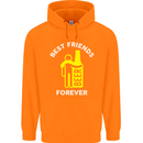 Me and Beer Best Friends Forever Funny Mens 80% Cotton Hoodie Orange