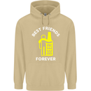 Me and Beer Best Friends Forever Funny Mens 80% Cotton Hoodie Sand