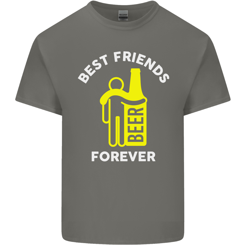 Me and Beer Best Friends Forever Funny Mens Cotton T-Shirt Tee Top Charcoal