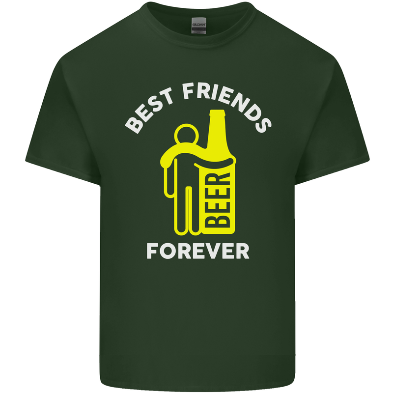 Me and Beer Best Friends Forever Funny Mens Cotton T-Shirt Tee Top Forest Green