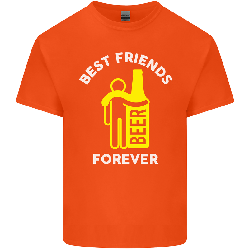 Me and Beer Best Friends Forever Funny Mens Cotton T-Shirt Tee Top Orange