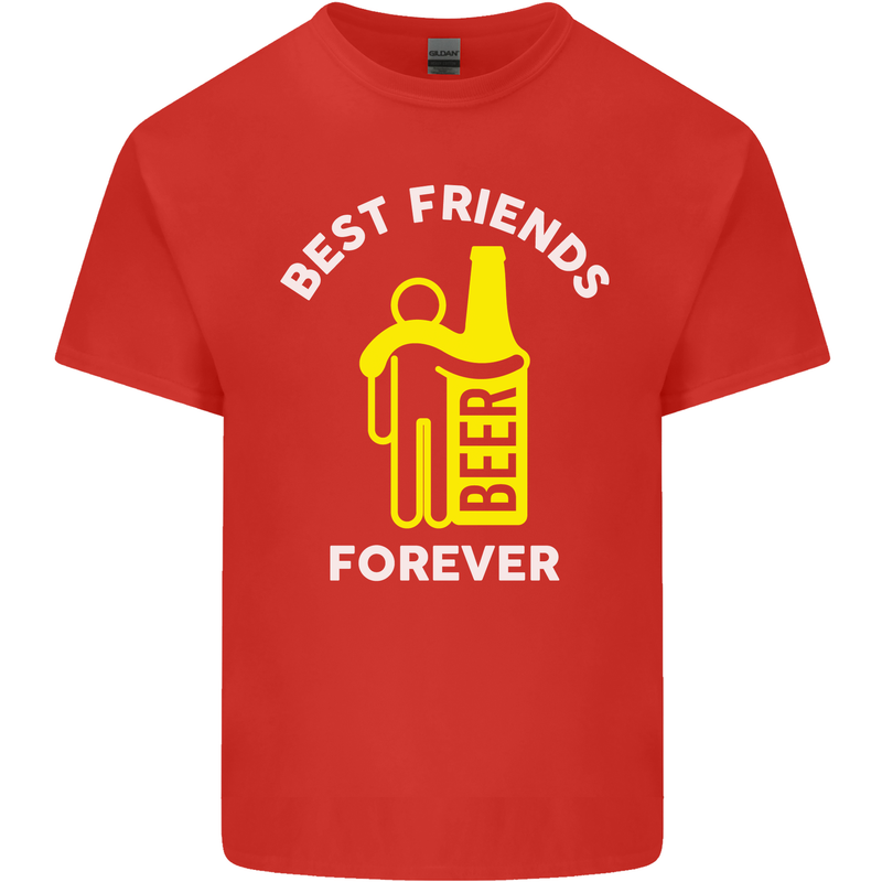 Me and Beer Best Friends Forever Funny Mens Cotton T-Shirt Tee Top Red