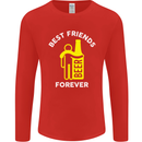 Me and Beer Best Friends Forever Funny Mens Long Sleeve T-Shirt Red