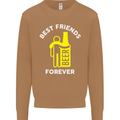 Me and Beer Best Friends Forever Funny Mens Sweatshirt Jumper Caramel Latte