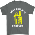 Me and Beer Best Friends Forever Funny Mens T-Shirt Cotton Gildan Charcoal