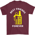 Me and Beer Best Friends Forever Funny Mens T-Shirt Cotton Gildan Maroon