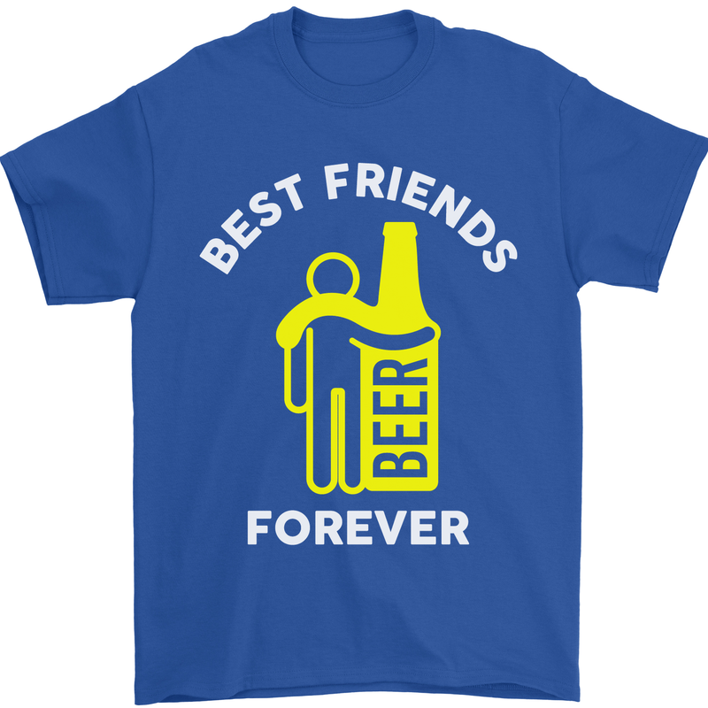Me and Beer Best Friends Forever Funny Mens T-Shirt Cotton Gildan Royal Blue