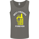 Me and Beer Best Friends Forever Funny Mens Vest Tank Top Charcoal