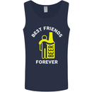 Me and Beer Best Friends Forever Funny Mens Vest Tank Top Navy Blue