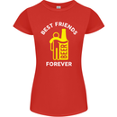 Me and Beer Best Friends Forever Funny Womens Petite Cut T-Shirt Red
