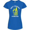 Me and Beer Best Friends Forever Funny Womens Petite Cut T-Shirt Royal Blue
