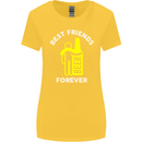 Me and Beer Best Friends Forever Funny Womens Wider Cut T-Shirt Yellow