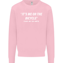 Me or the Bicycle Said My Ex-Wife Cycling Mens Sweatshirt Jumper Light Pink