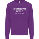Me or the Bicycle Said My Ex-Wife Cycling Mens Sweatshirt Jumper Purple