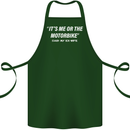 Me or the Motorbike Said My Ex-Wife Biker Cotton Apron 100% Organic Forest Green