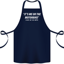 Me or the Motorbike Said My Ex-Wife Biker Cotton Apron 100% Organic Navy Blue